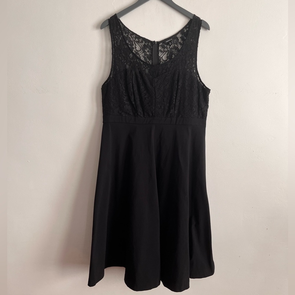 Torrid Black Dress Lace Top A line Dress